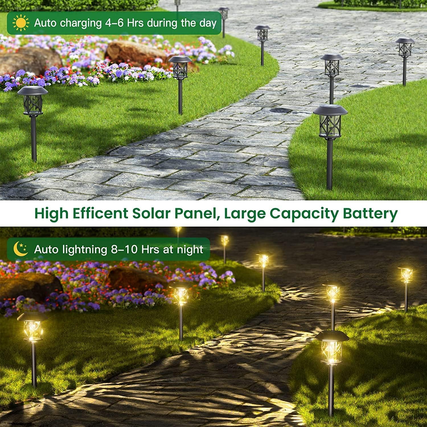 quntis-led-solar-lights-wegleuchte-erdspie-8er-pack-warmwei-ip65 image 6