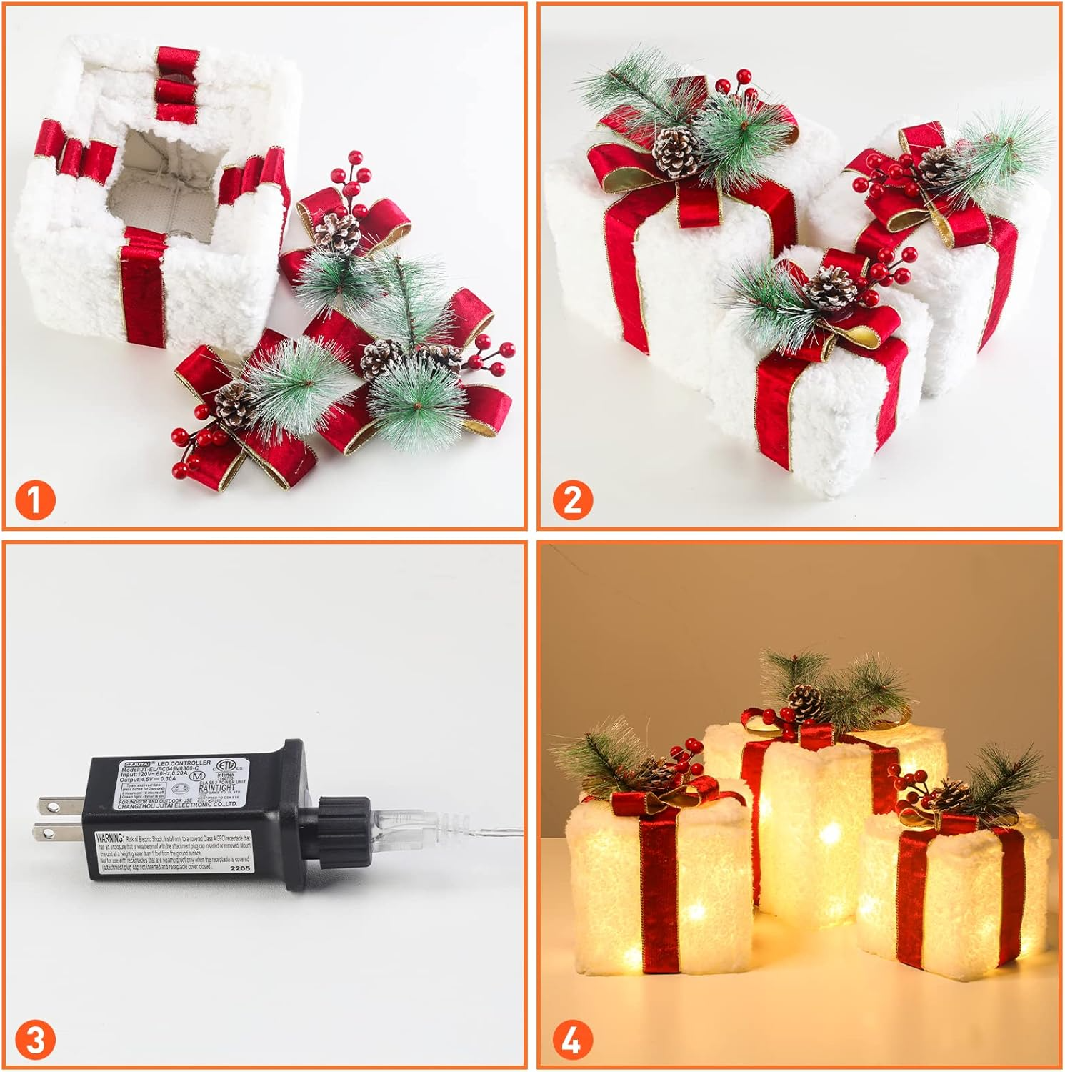 quntis-xmas-lights-geschenkboxen-deko-3er-set-warmwei-led image 4