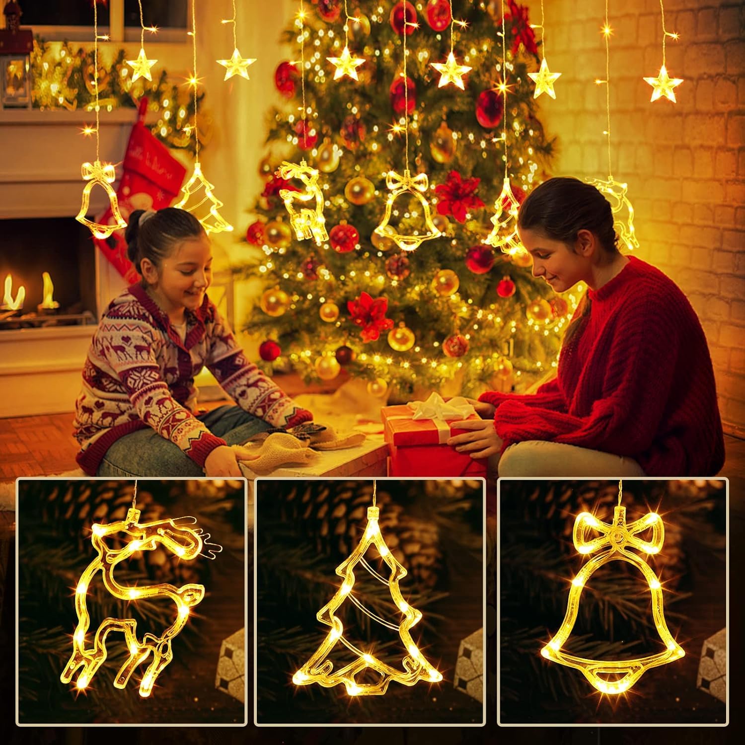 quntis-xmas-lights-138-led-lichtervorhang-warmwei-7-5ft image 6