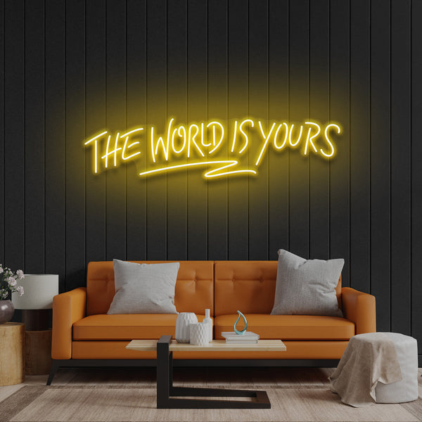 quntis-neon-signs-the-world-is-yours-pink-65-cm image 4