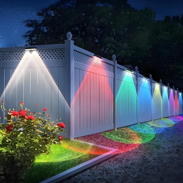 quntis-led-solar-zaunleuchten-4er-set-rgb-warmwei-ip65 image 1