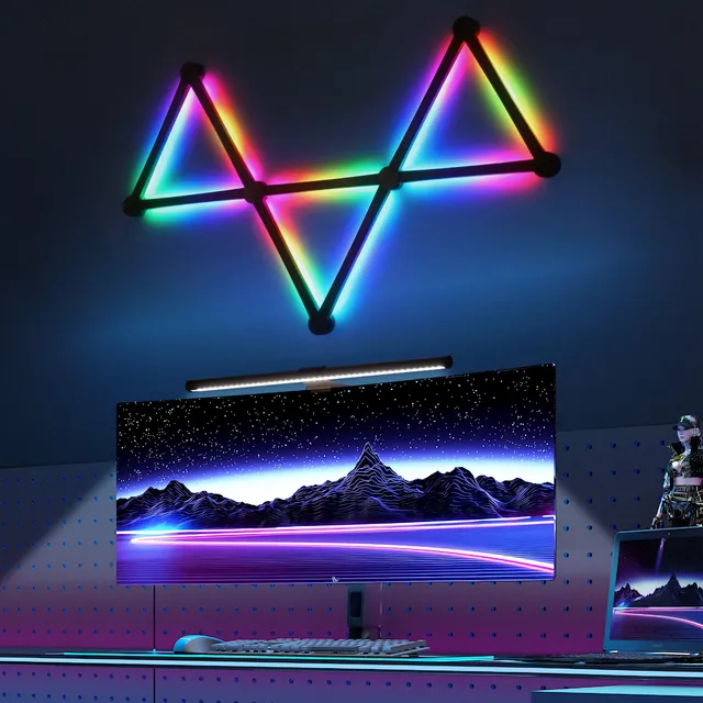 quntis-gaming-rgb-lights-bundle-9-glide-bars-desk-lamp image 1