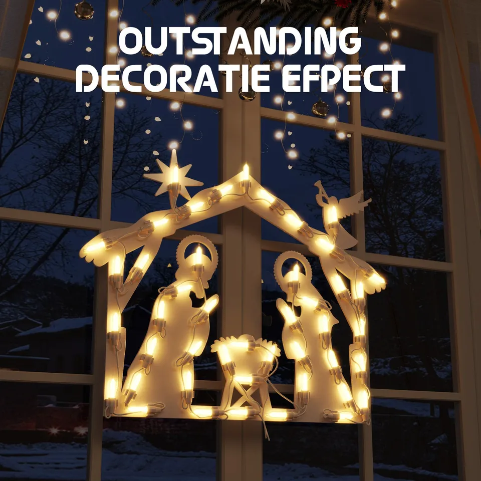 quntis-xmas-lights-fensterbild-krippe-50-led-warmwei image 1
