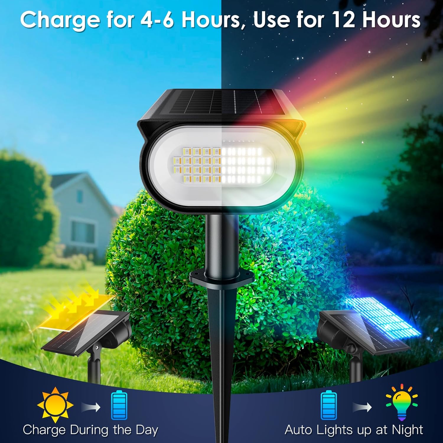 quntis-led-solar-lights-rgbcw-solar-spots-4pcs-ip65 image 4