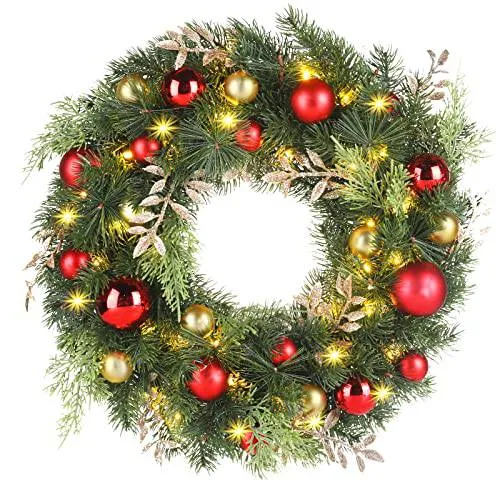 quntis-xmas-lights-weihnachtskranz-40cm-led-warmwei image 1