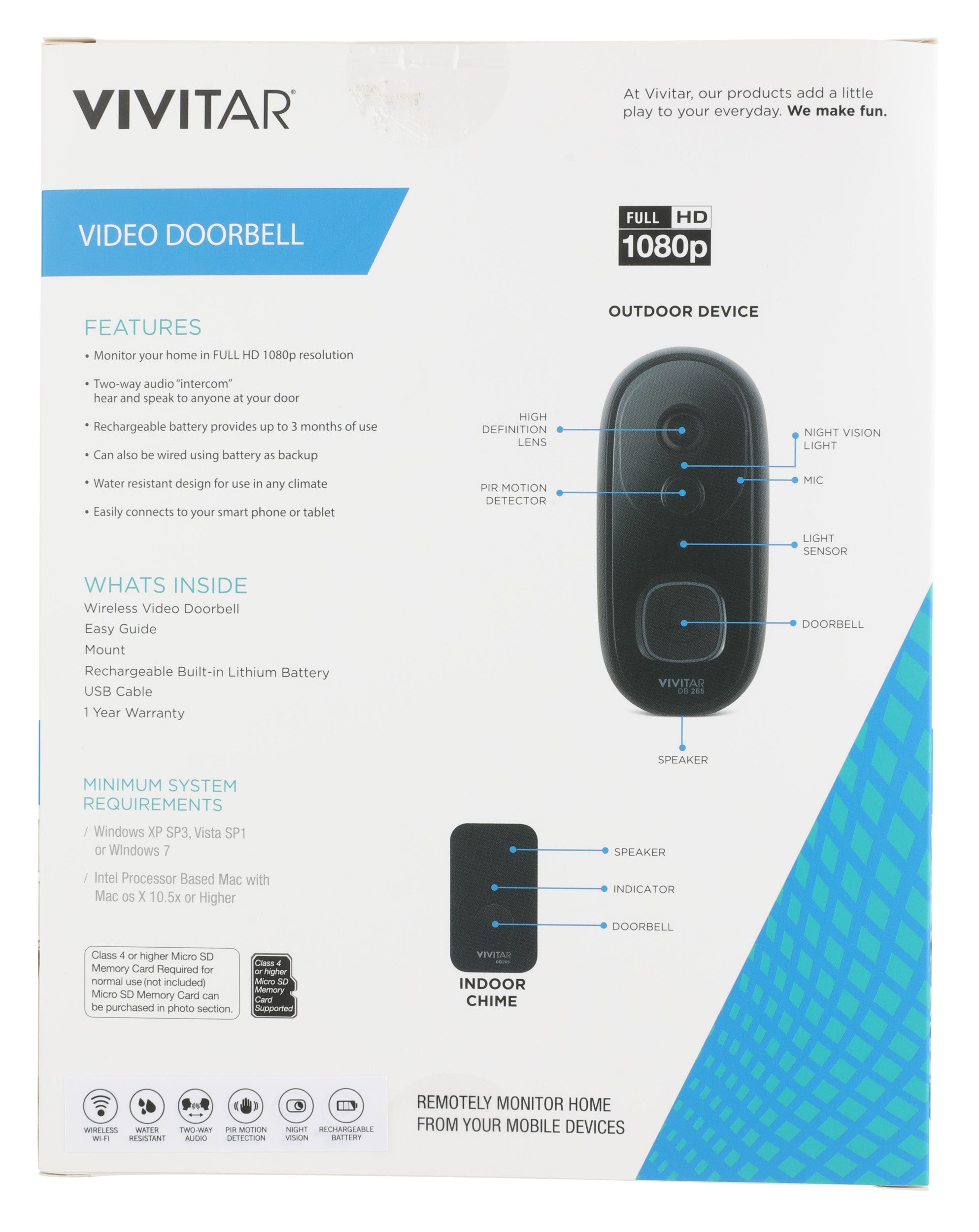 vivitar-wireless-video-doorbell-t-rklingel-1080p image 6