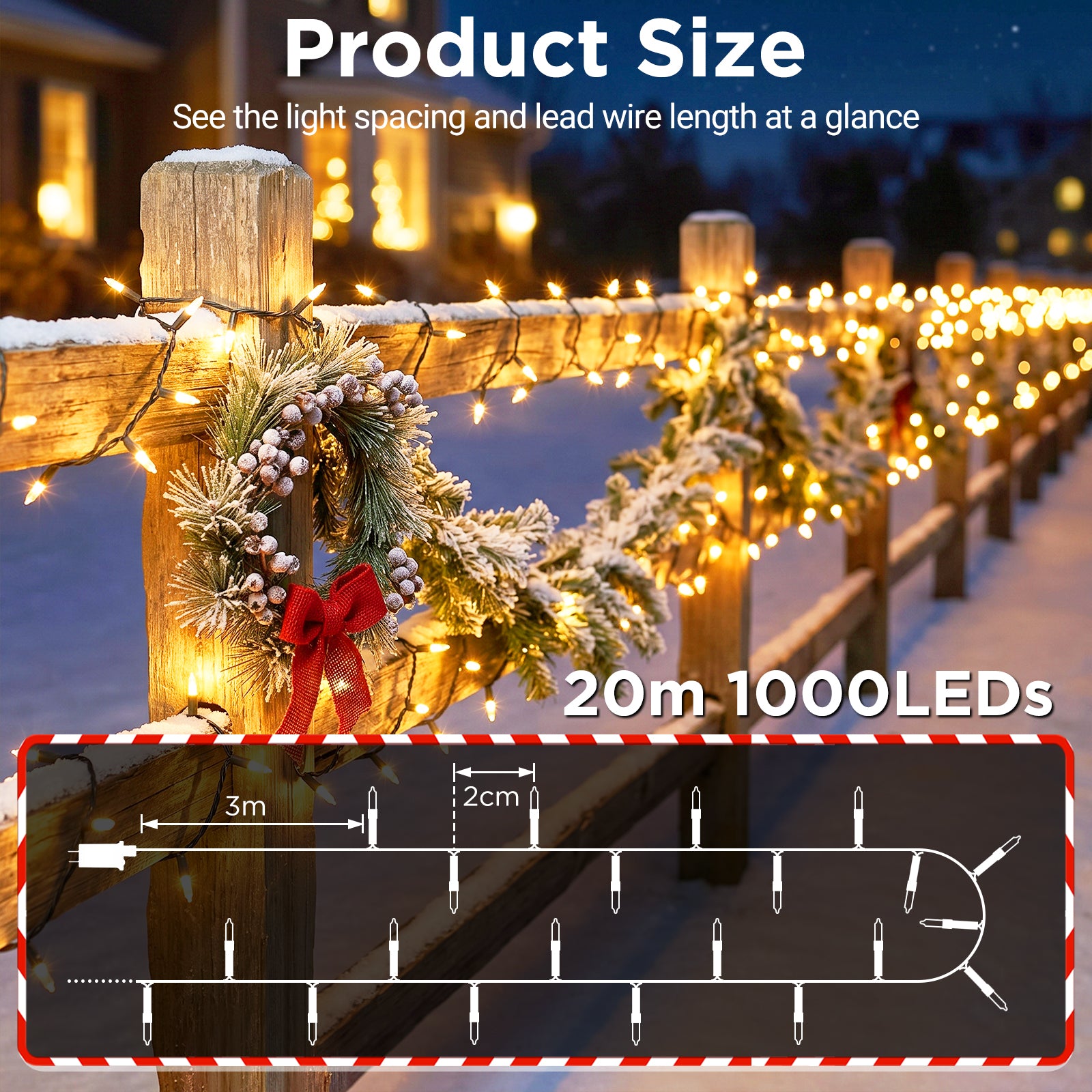 quntis-xmas-lights-bubble-lichterkette-warmwei-20m-1000-led image 2