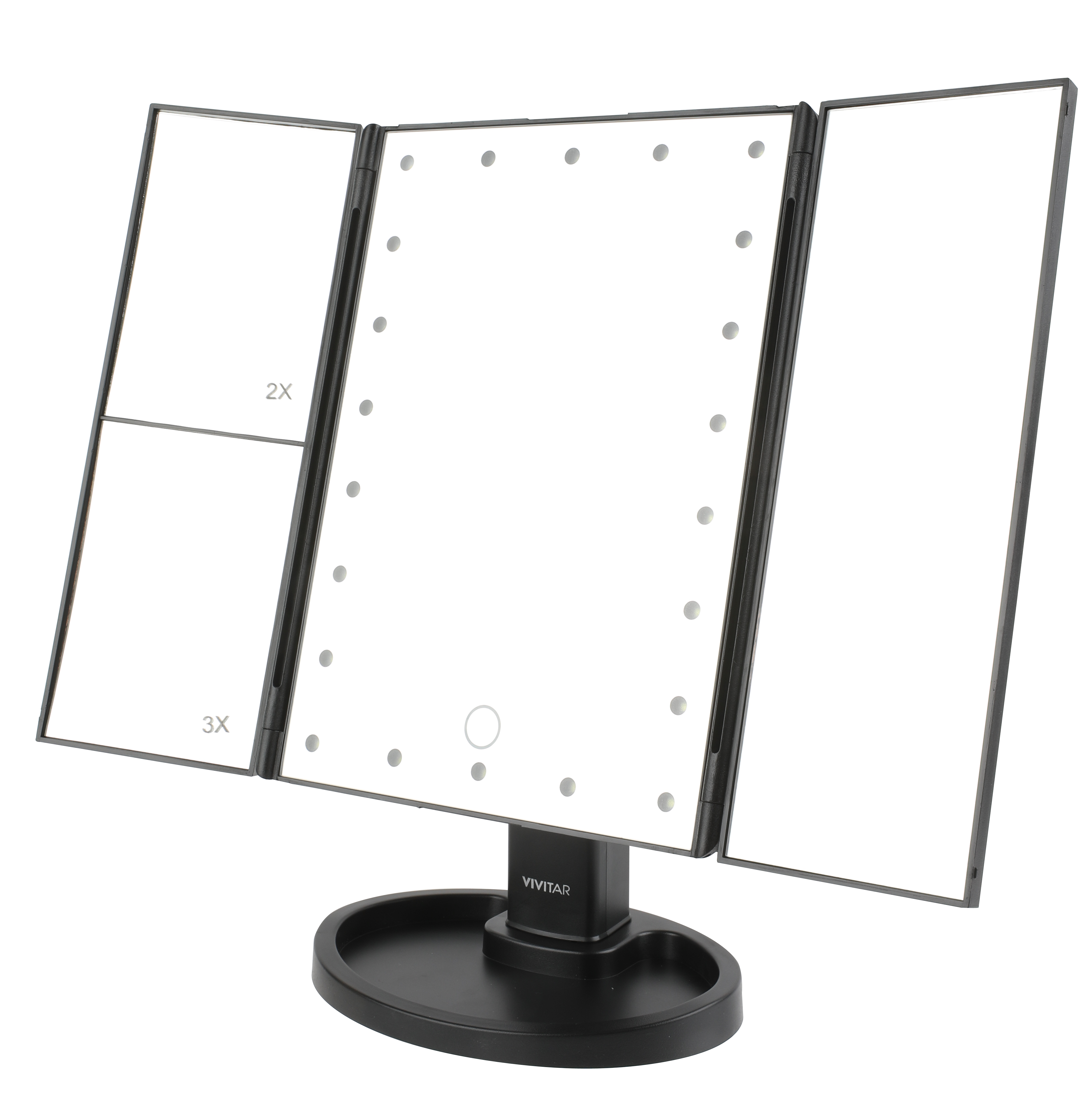 vivitar-tri-fold-led-schminkspiegel-72-leds-15x image 1