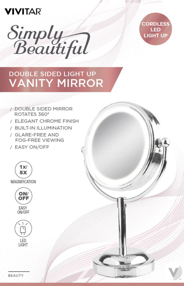 vivitar-simply-beautiful-kosmetikspiegel-beidseitig-led-1x-5x image 2