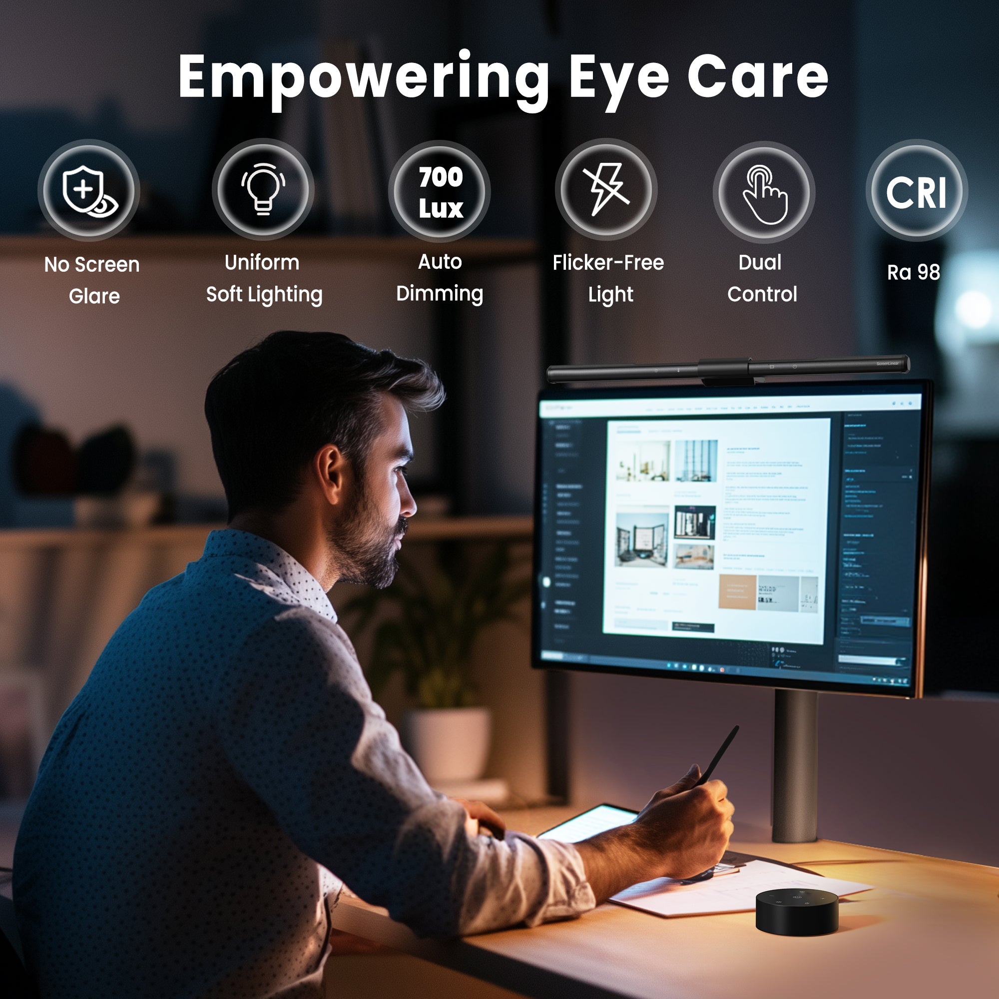quntis-focus-series-monitorlampe-screenbar-auto-dimming image 2
