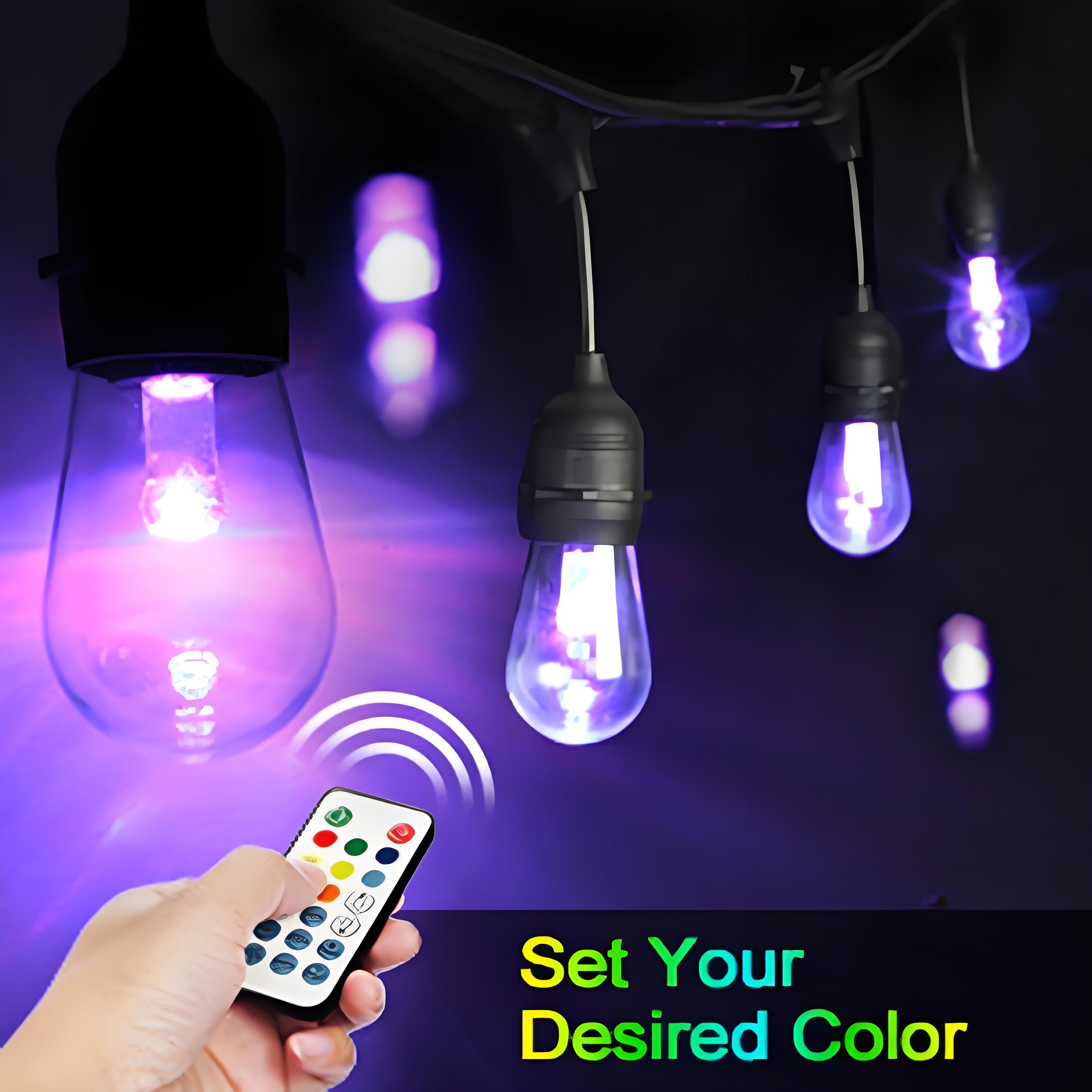 quntis-xmas-lights-s14-lichterkette-solar-rgb-32ft-20-lampen-wasserdicht image 3