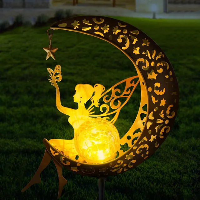 quntis-led-solar-lights-gartenstecker-fee-mond-stern-warmwei image 1