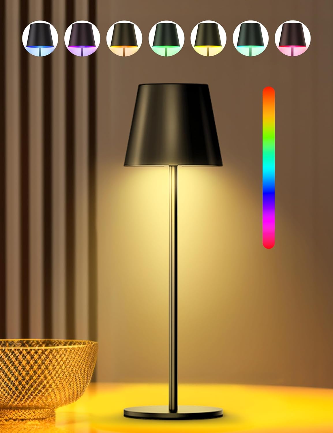 quntis-table-lamps-akku-tischlampe-schwarz-rgb-dimmbar image 8