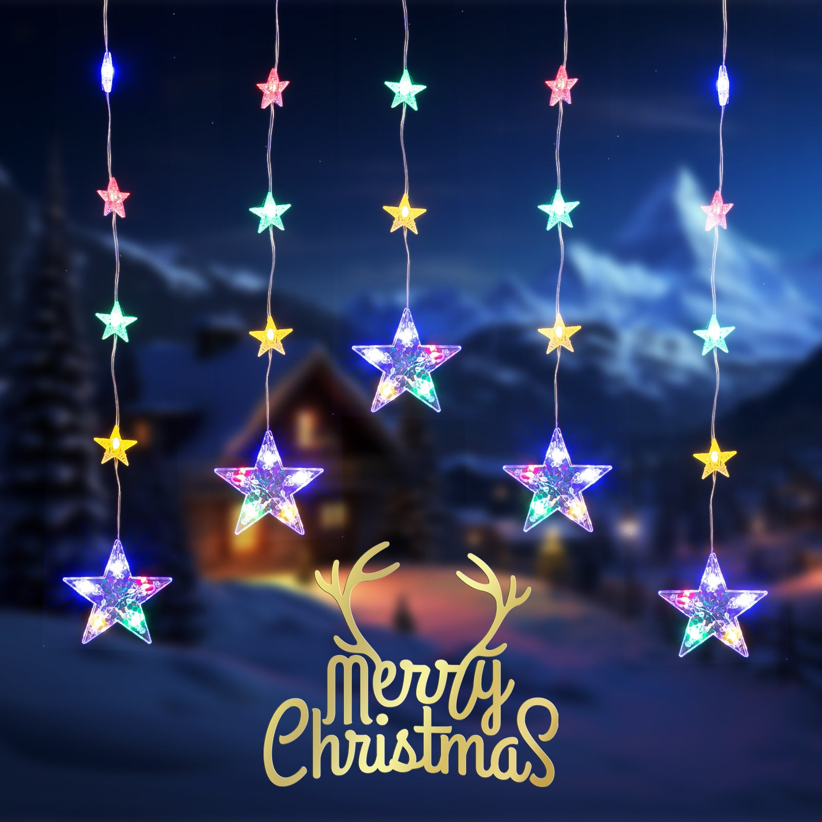 quntis-xmas-lights-sternenvorhang-52-led-bunt image 7