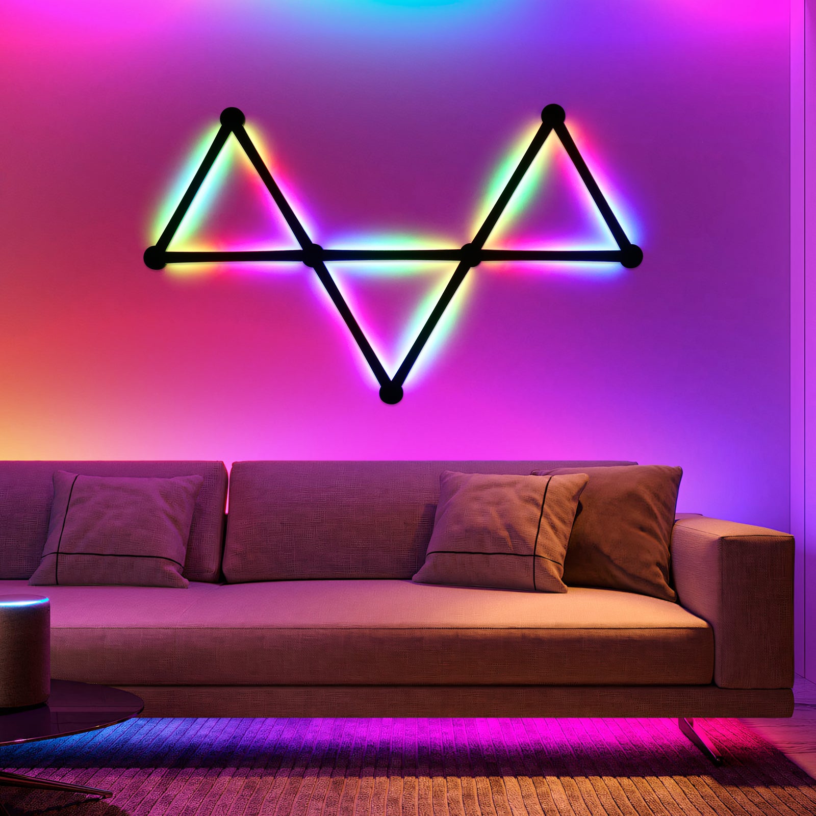quntis-gaming-rgb-lights-glide-wandleuchte-6-lines-schwarz image 3