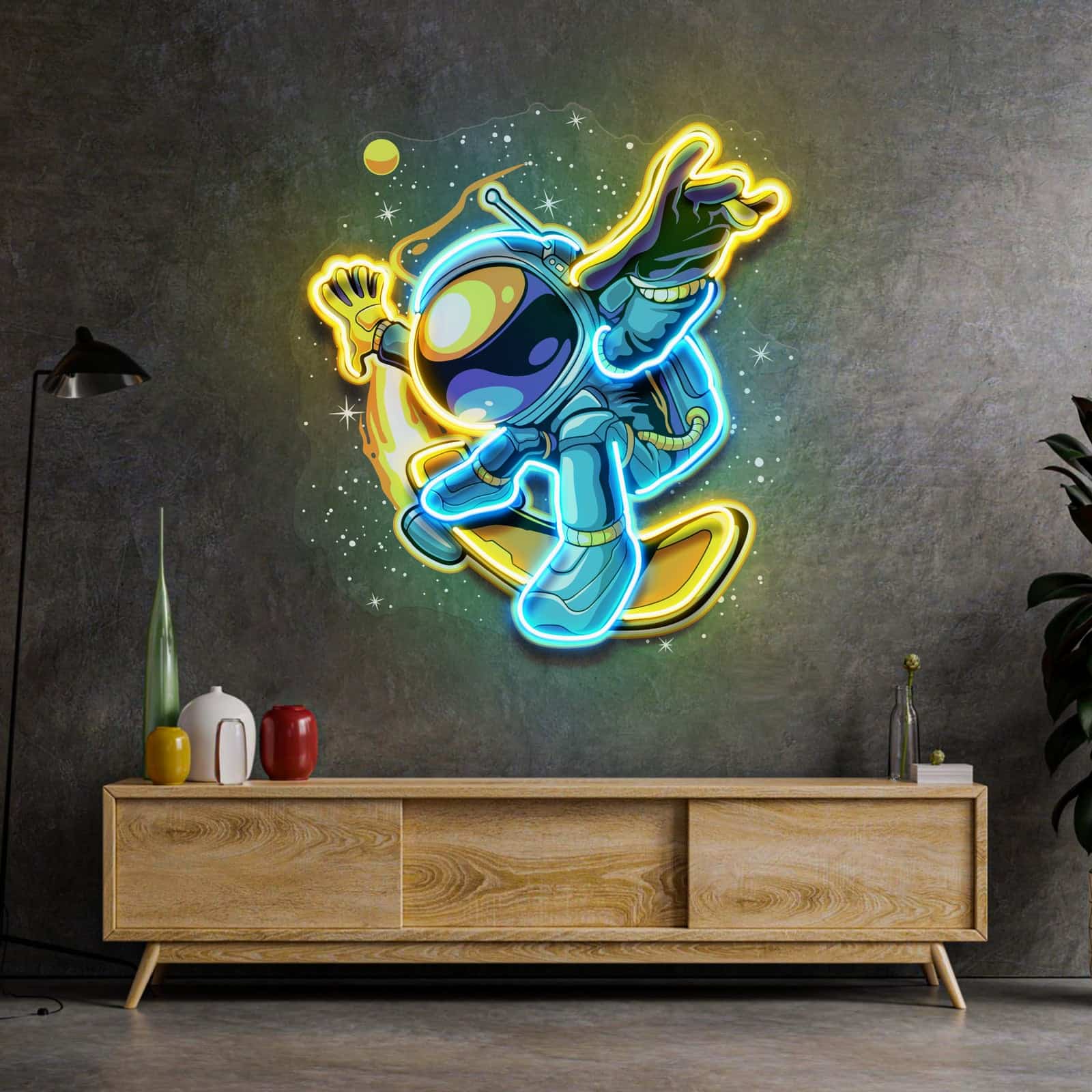 quntis-neon-signs-astronaut-neon-schild-40cm-bunt-kinderzimmer image 2