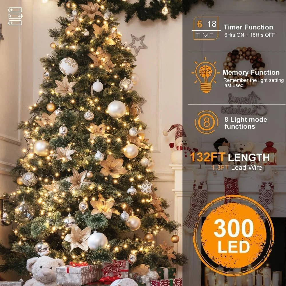 quntis-xmas-lights-lichterkette-300-led-warmwei-batterie image 3