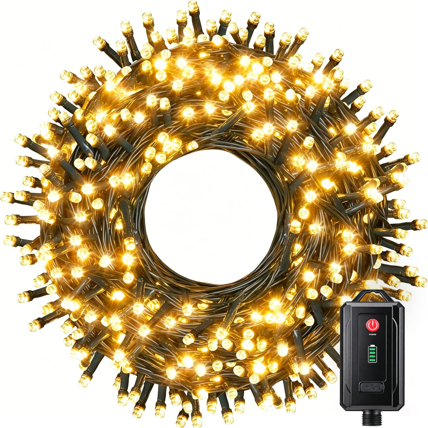quntis-xmas-lichterkette-batterie-300-leds-40m-warmwei-timer image 5