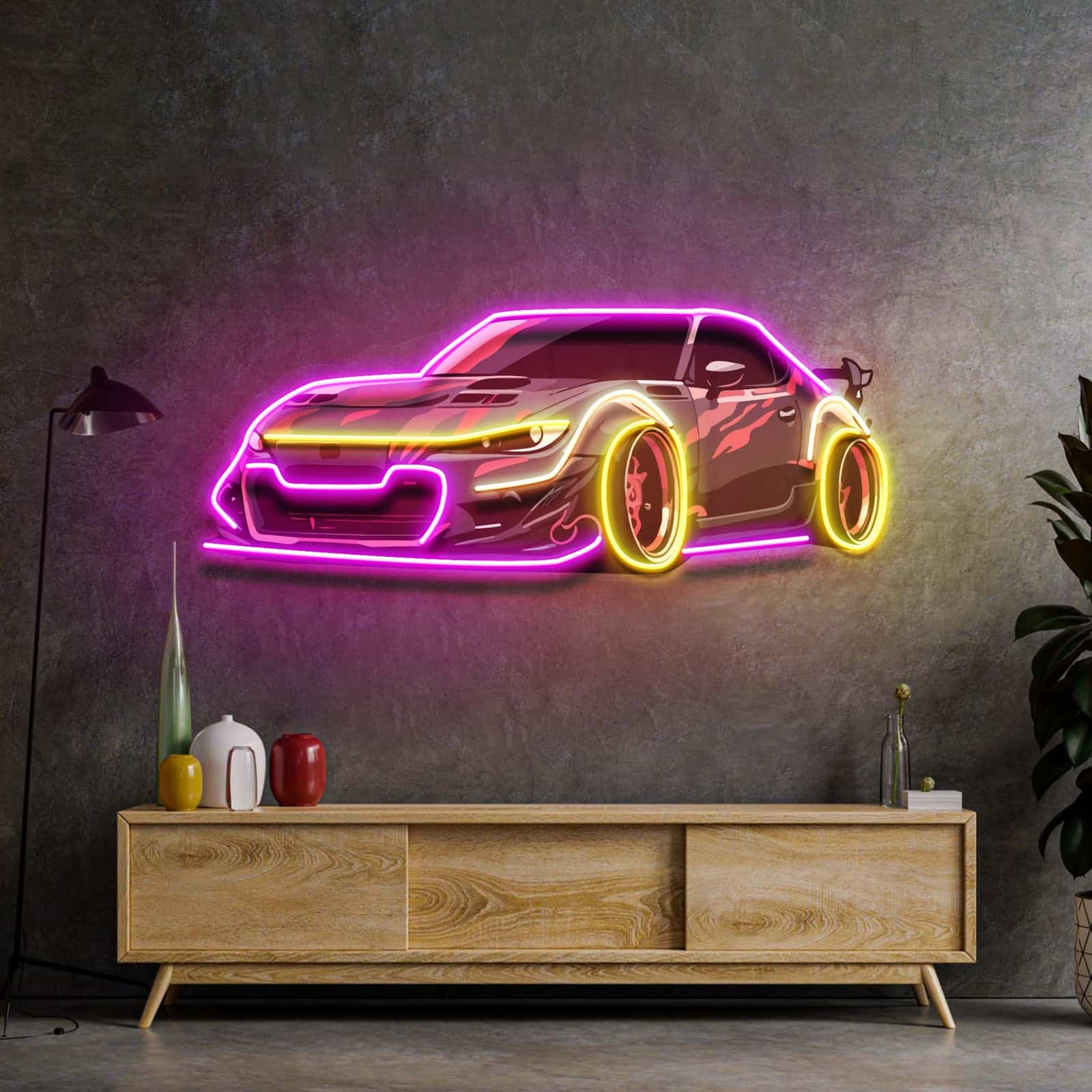 quntis-neon-signs-auto-neon-sign-led-50cm-sportwagen image 4