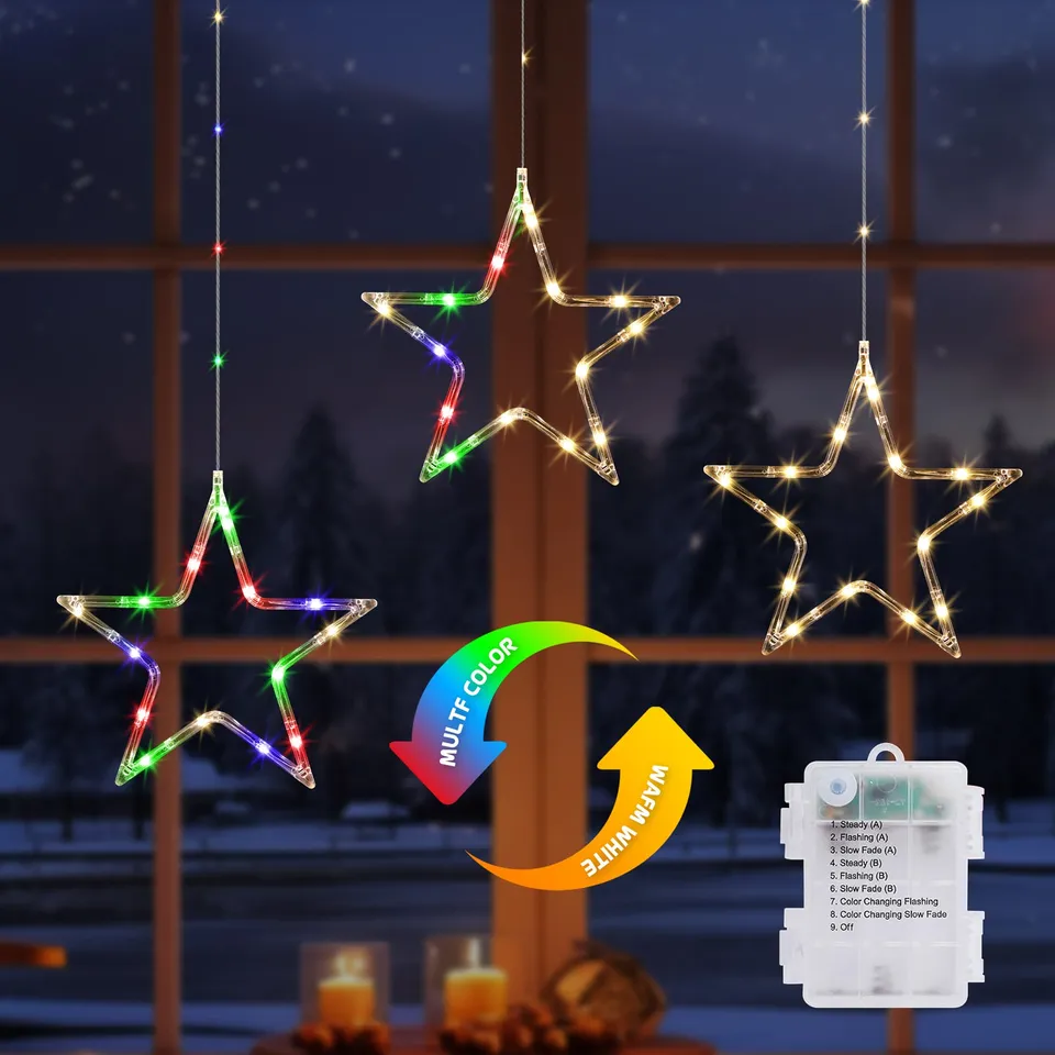 quntis-xmas-lights-stern-lichterkette-3-sterne-45-led-batterie image 1