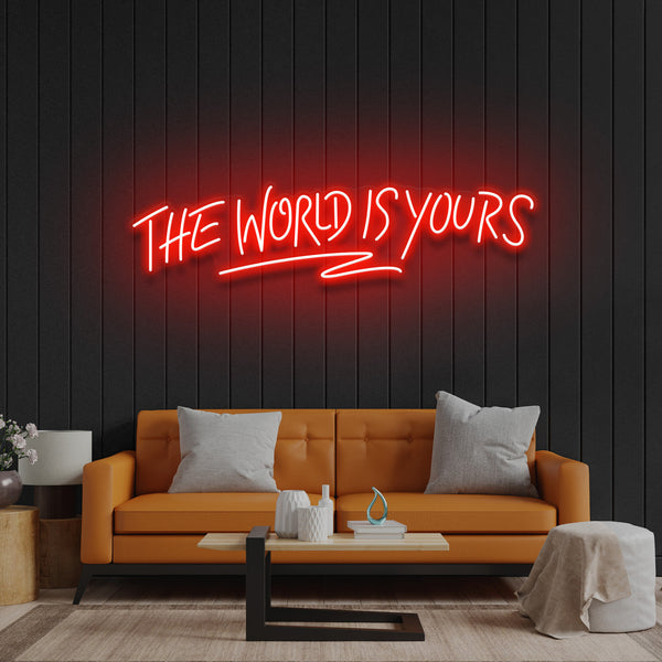 quntis-neon-signs-the-world-is-yours-pink-65-cm image 5