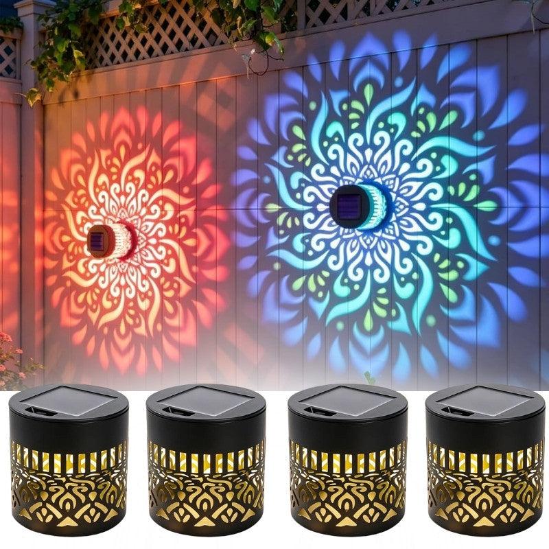 quntis-mandala-solar-zaunlichter-bunt-led-2er-set-ip65 image 1