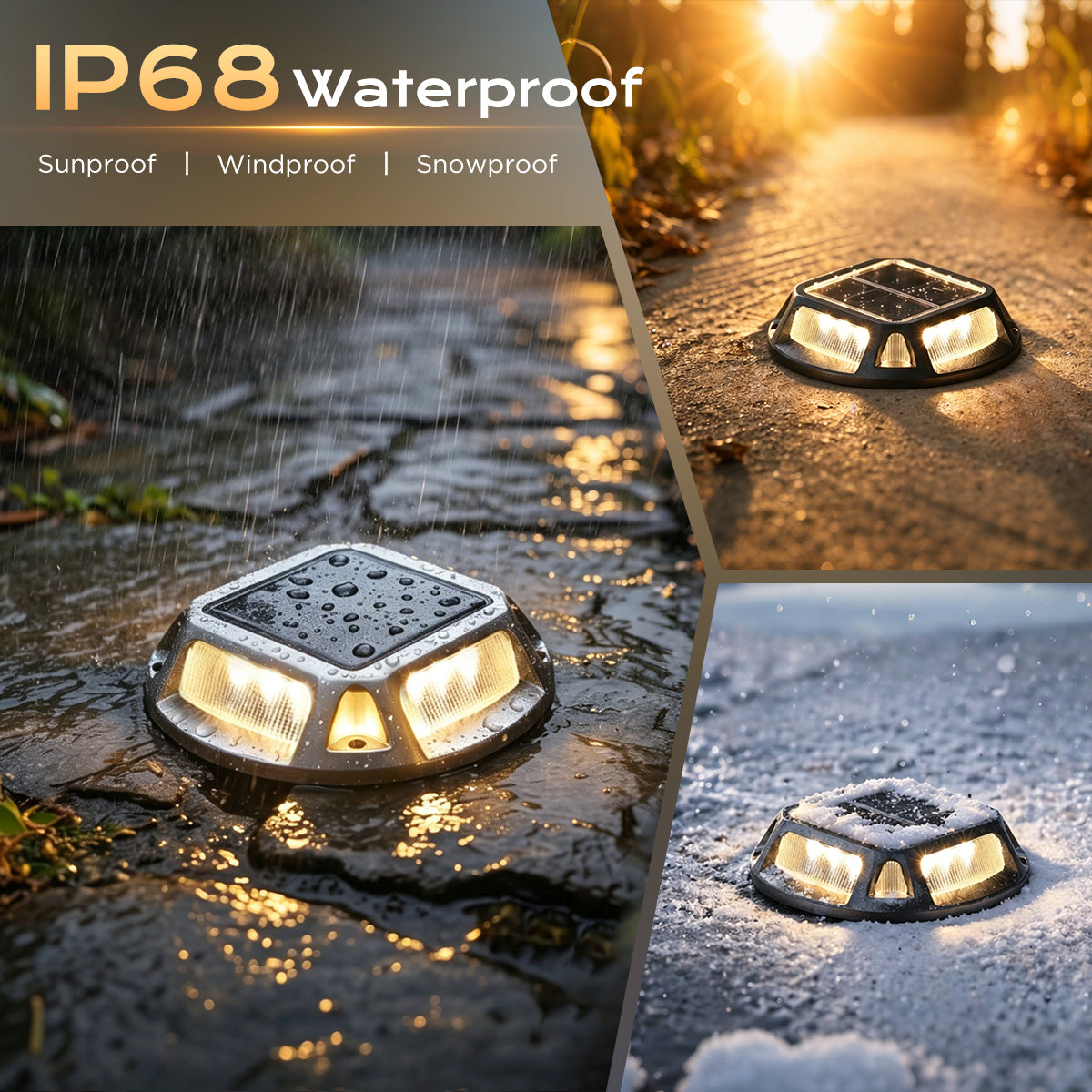 quntis-led-solar-deck-lights-4er-set-warmwei-ip68 image 2