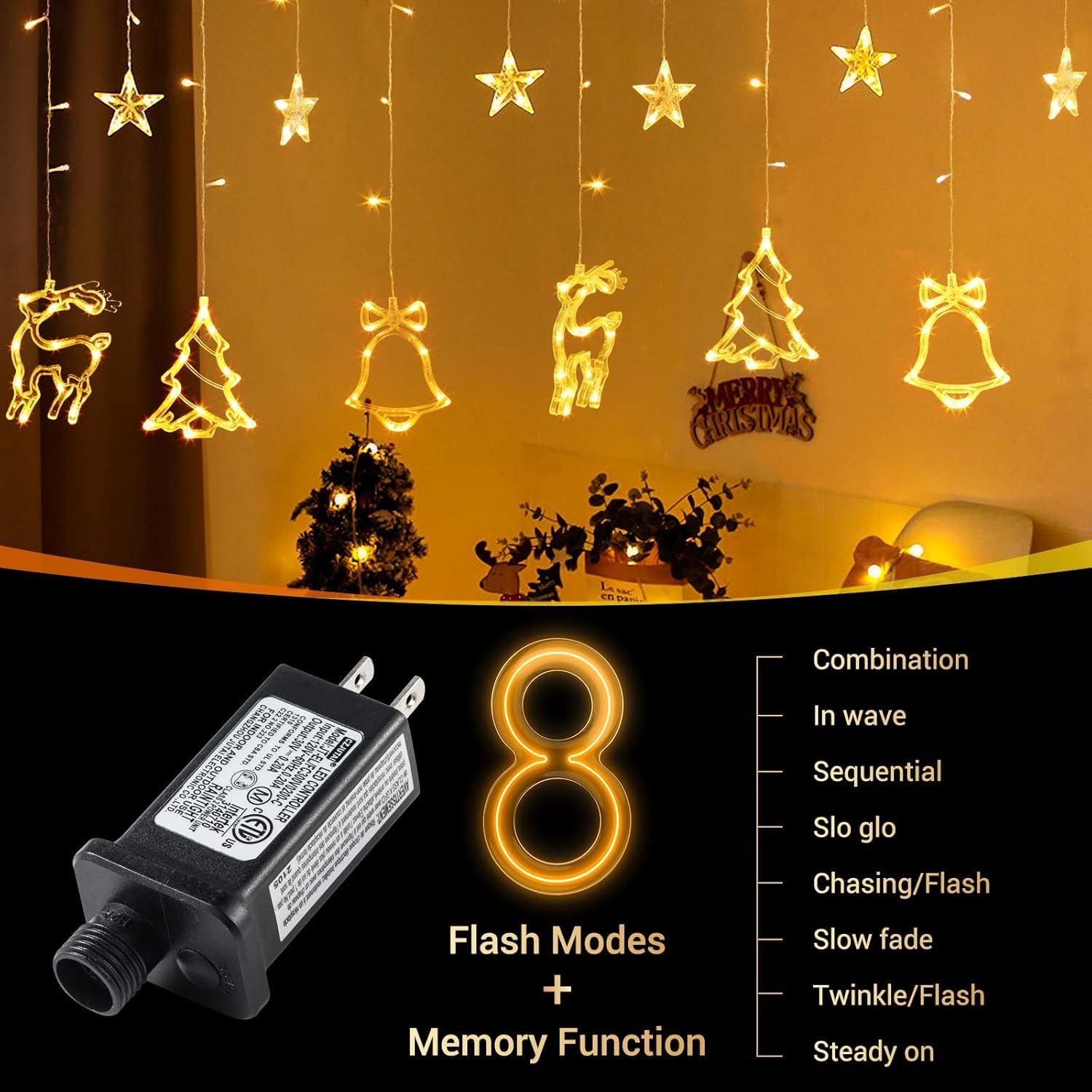 quntis-xmas-lights-138-led-lichtervorhang-warmwei-7-5ft image 5