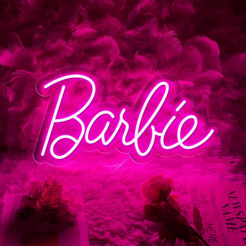 quntis-barbie-neon-schild-led-pink-40cm-schriftzug-deko image 2