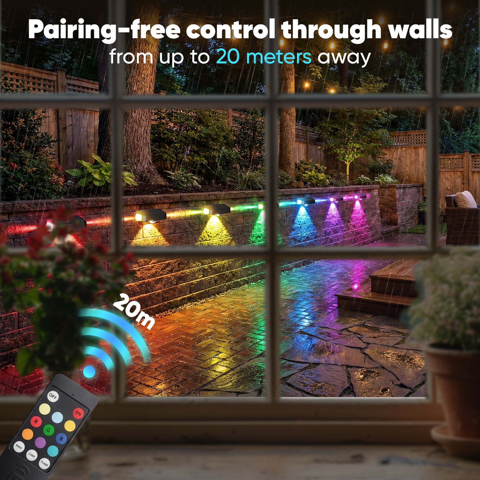 quntis-led-solar-zaunlichter-4er-set-rgb-mit-fernbedienung image 3