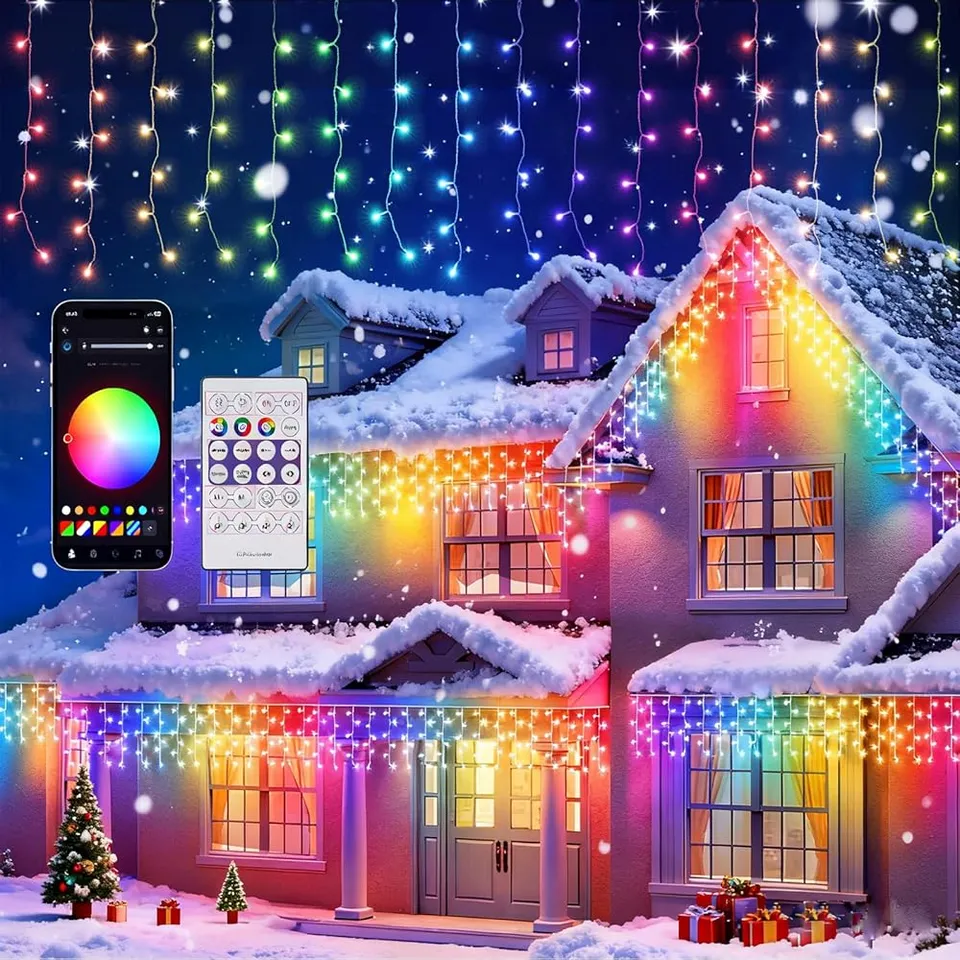 quntis-xmas-lights-rgbic-eiszapfen-lichterkette-5x0-6m-bunt-musik image 1