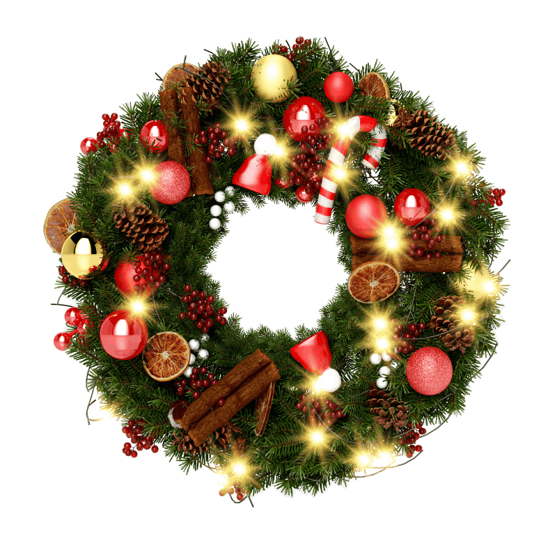 quntis-xmas-lights-weihnachtskranz-40cm-led-warmwei-batterie image 1
