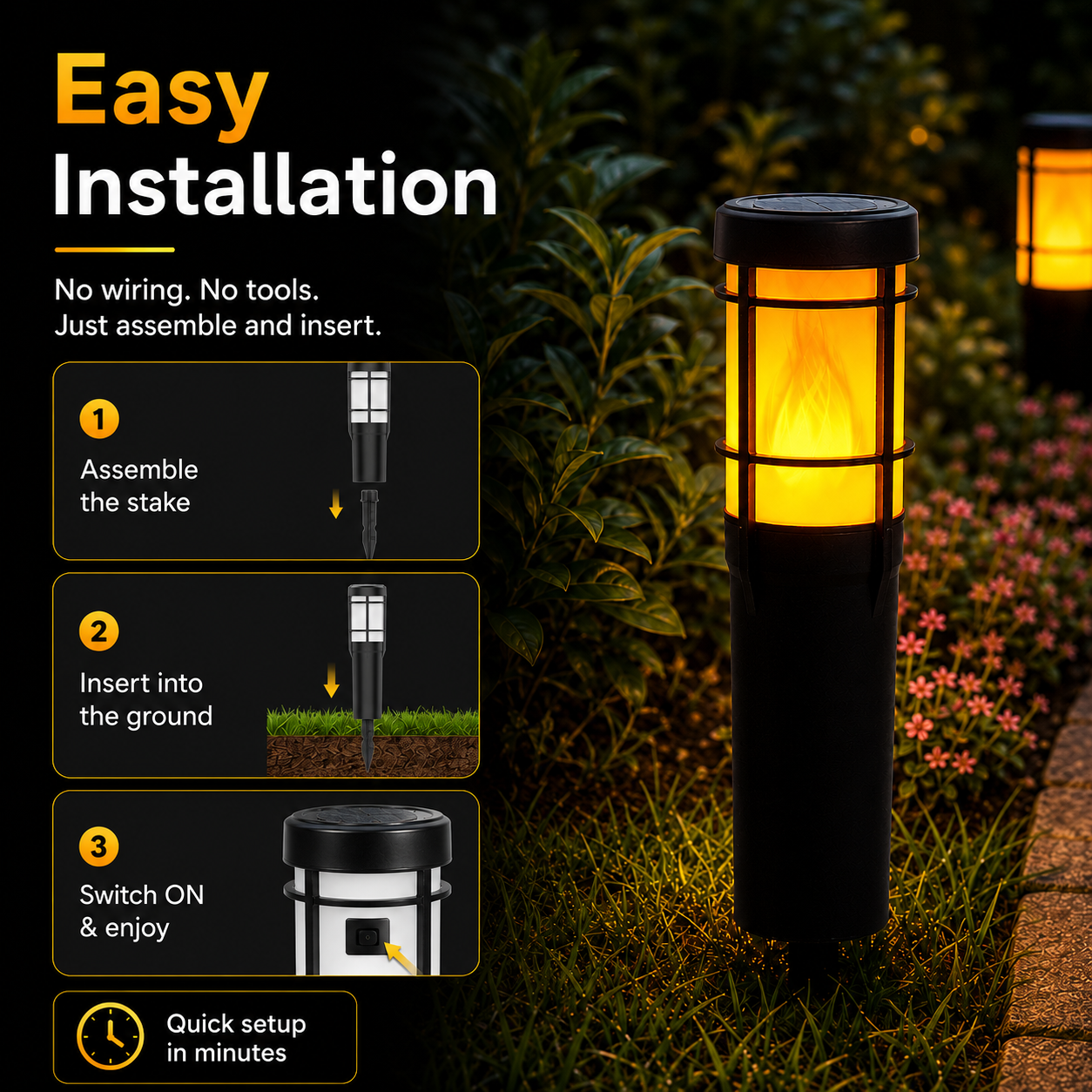quntis-halloween-solar-fackeln-rgb-flamme-4er-pack-garten image 5