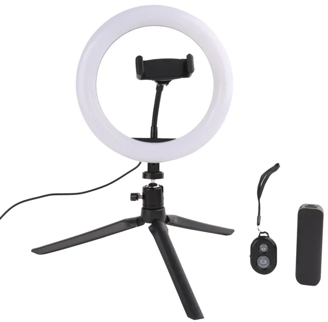 vivitar-vlogger-8-zoll-led-ringlicht-mit-handyhalter-dimmbar image 1