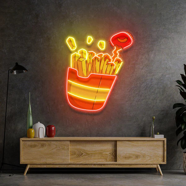 quntis-neon-signs-pommes-neonschild-50cm-led-gelb-rot image 1