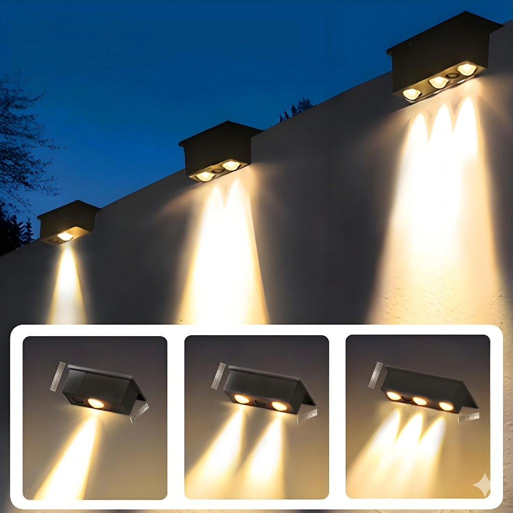 quntis-led-solar-lights-zaunlicht-warmwei-4er-set-ip65 image 1