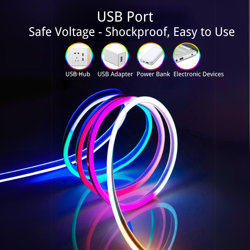 quntis-gaming-rgb-lights-rgbic-neon-strip-2m-bluetooth-musik image 2