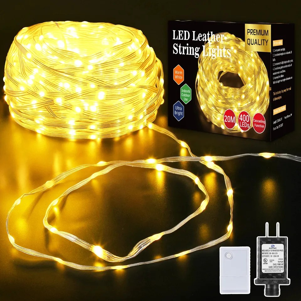 quntis-xmas-lights-schlauch-lichterkette-20m-warmwei-400-led image 1