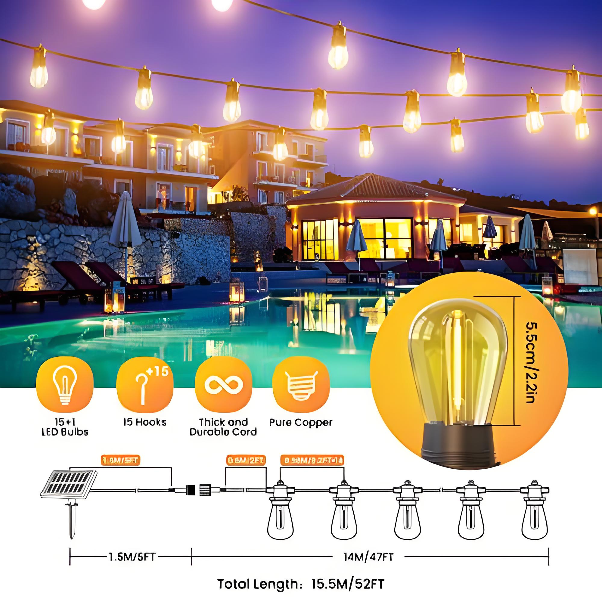 quntis-led-solar-lichterkette-16-5-m-warmwei-s14-16-bulbs image 4