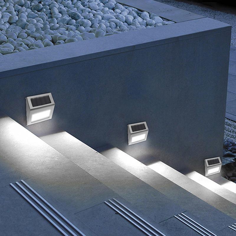 quntis-led-solar-lights-treppenleuchte-warmwei-8er-pack-edelstahl image 3