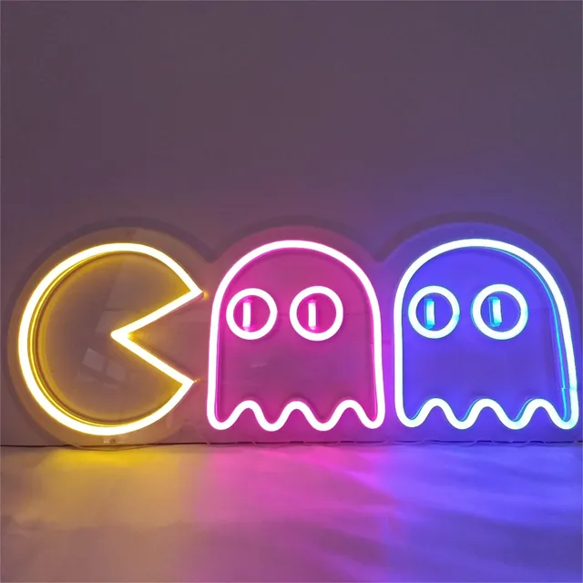 quntis-neon-signs-pac-man-led-neonschild-40cm-gaming image 1