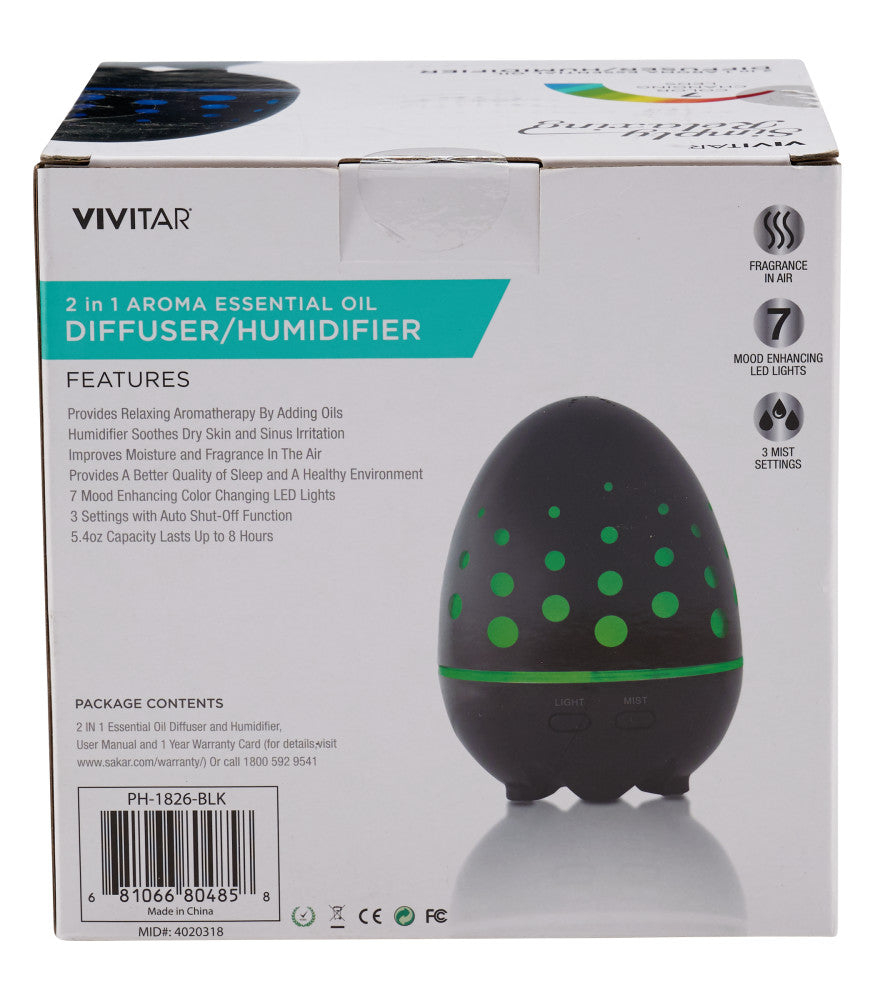 vivitar-aroma-diffuser-luftbefeuchter-schwarz-therische-le image 6