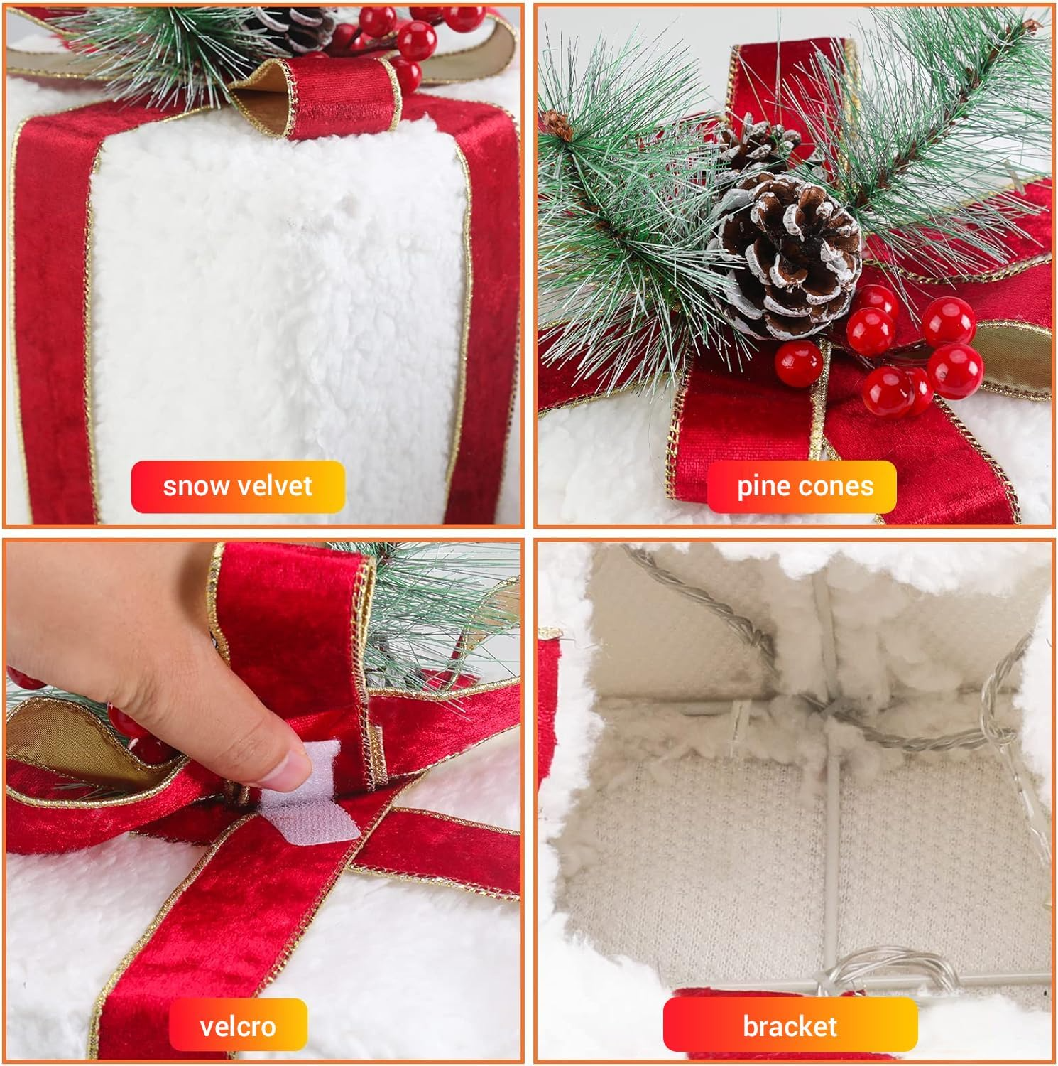 quntis-xmas-lights-geschenkboxen-deko-3er-set-warmwei-led image 5