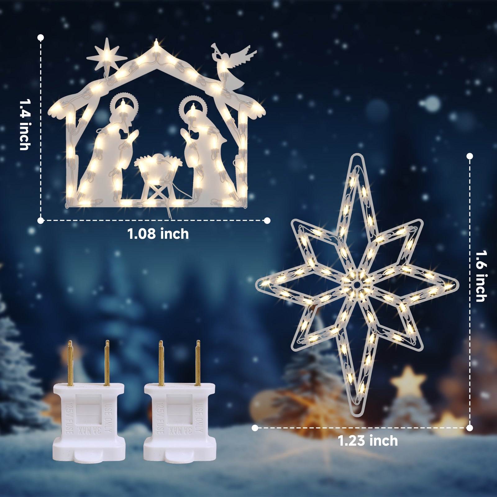 quntis-xmas-lights-fensterlichter-krippe-stern-warmwei-2er-set image 6