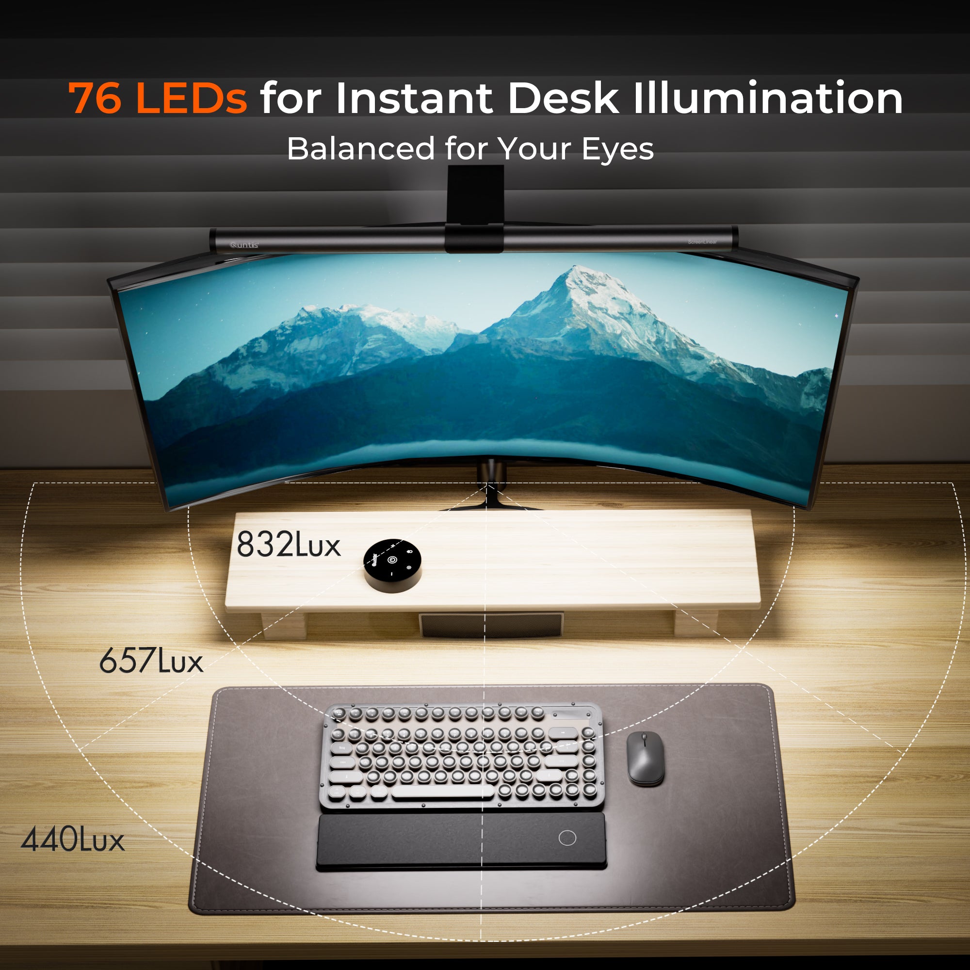quntis-focus-series-monitor-light-bar-41cm-mit-fernbedienung image 4