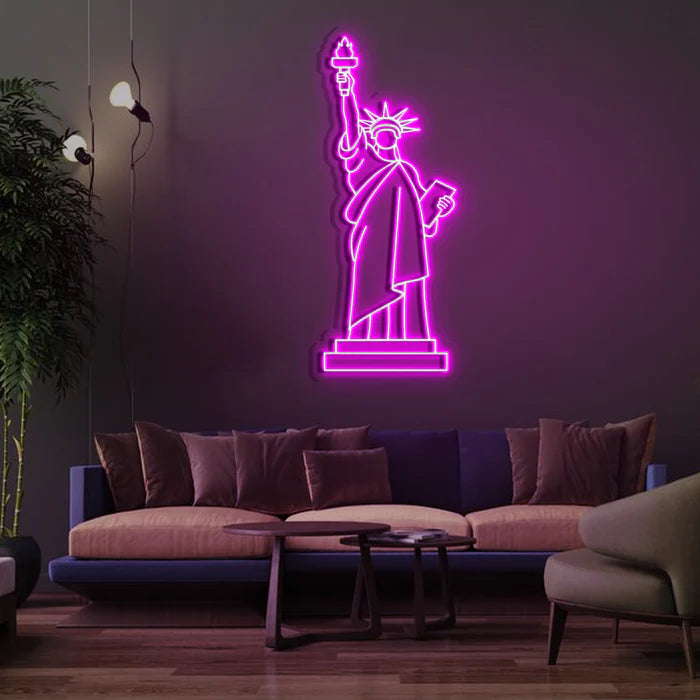 quntis-neon-signs-freiheitsstatue-neon-schild-led-lila-40cm image 3