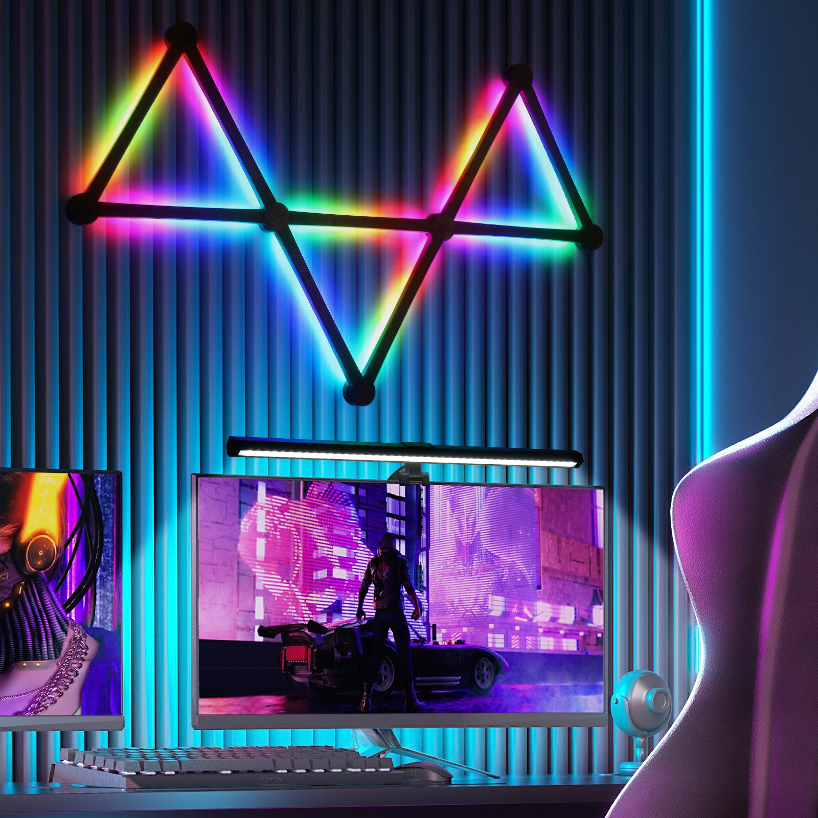 quntis-gaming-rgb-lights-bundle-9-glide-bars-desk-lamp image 7