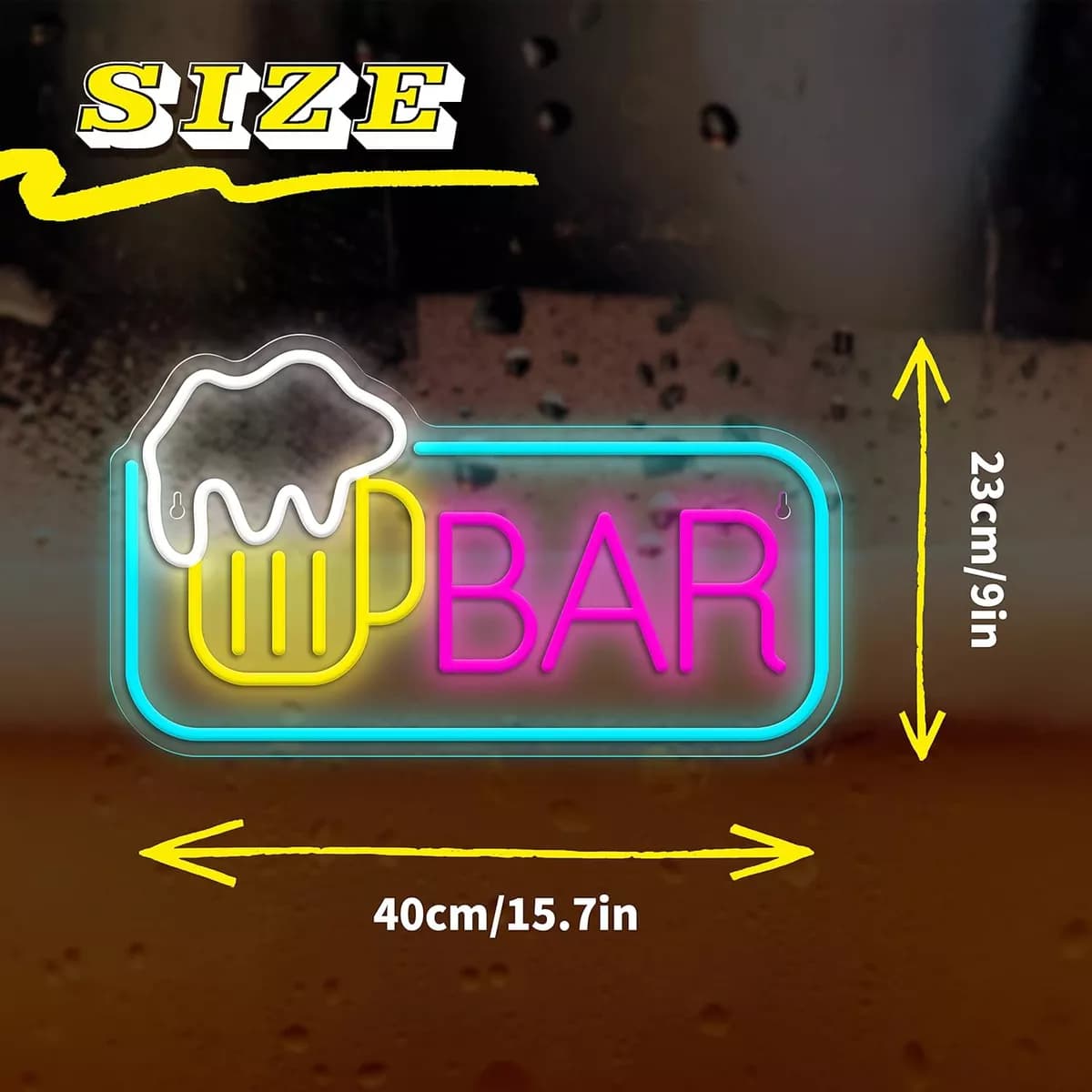 quntis-bar-neon-schild-led-40-cm-dimmbar-usb-party image 4