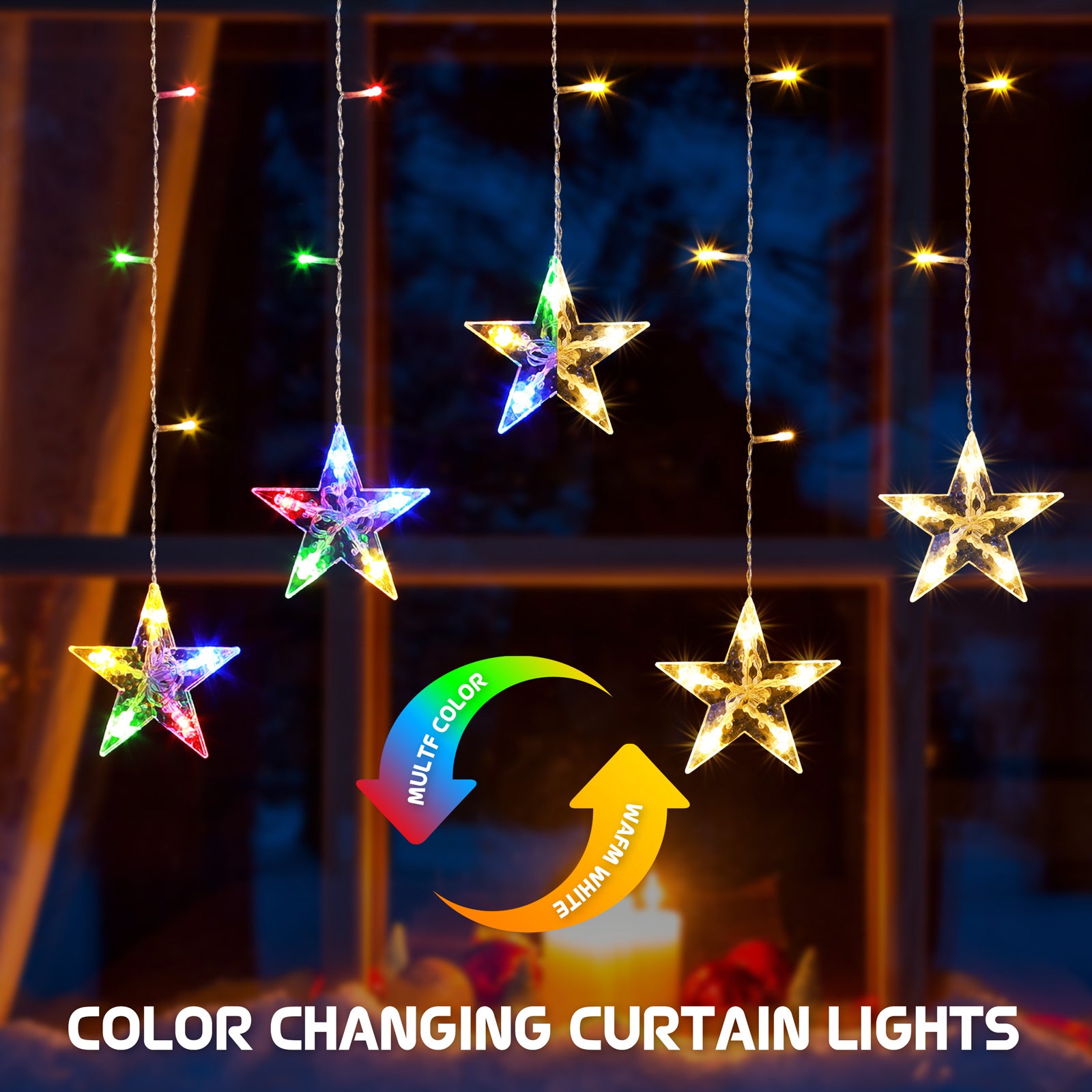 quntis-xmas-lights-sternenvorhang-36-leds-warmwei image 5