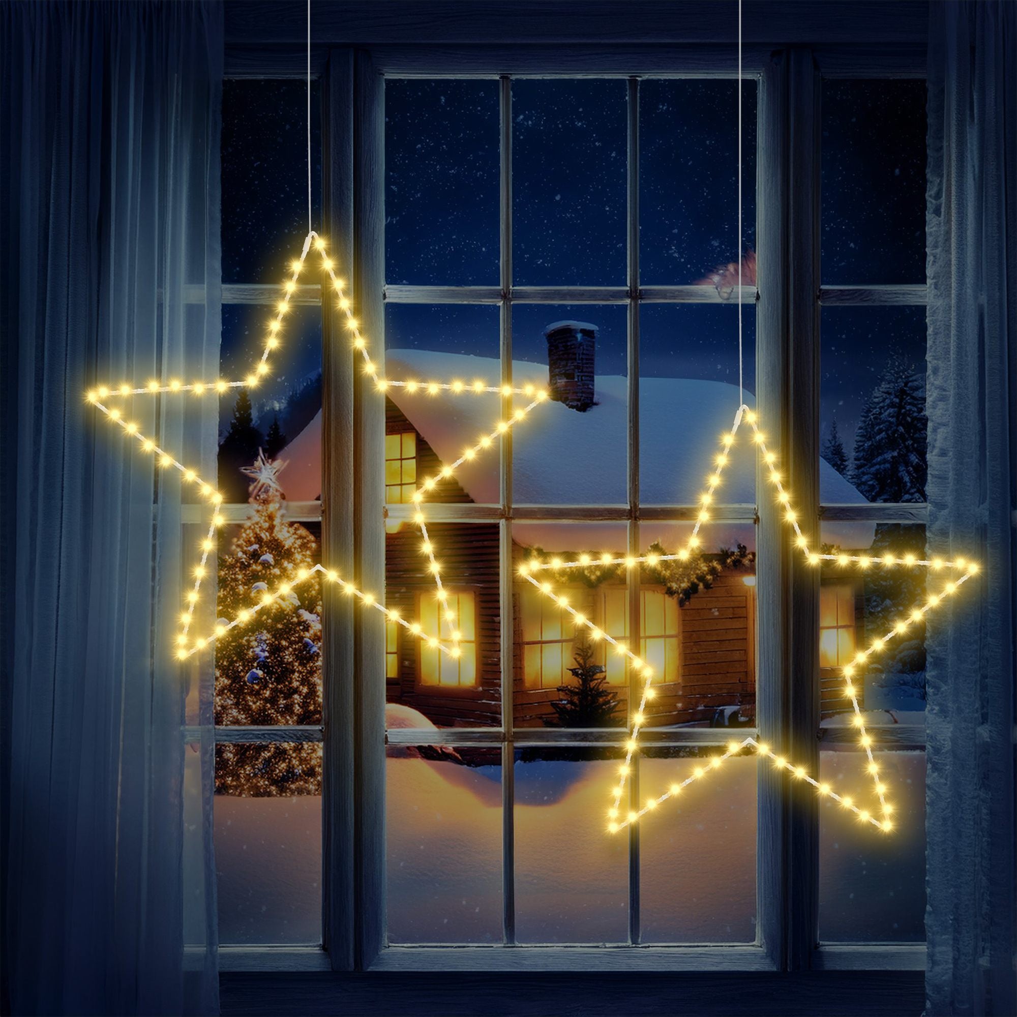 quntis-xmas-lights-stern-fensterlicht-70-led-warmwei-batterie image 2